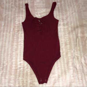 PAC SUN - KENDALL & KYLIE - MAROON BODYSUIT